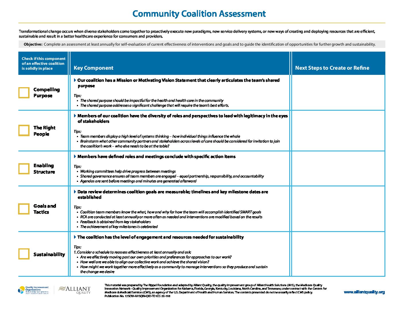 Community Coalition Assessment