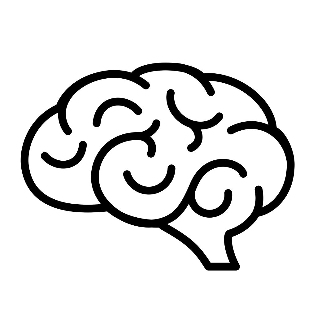 Мозг vector line icon