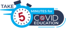 take 5 minutes for covid education logo