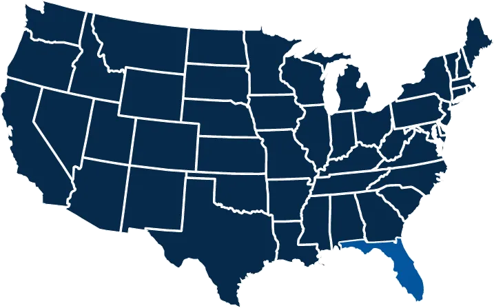 Network 7 Website Map map of the united states with florida highlighted